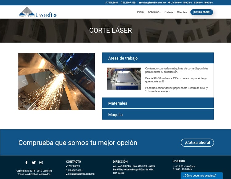 Diseño UI y desarrollo frontend Laserfire